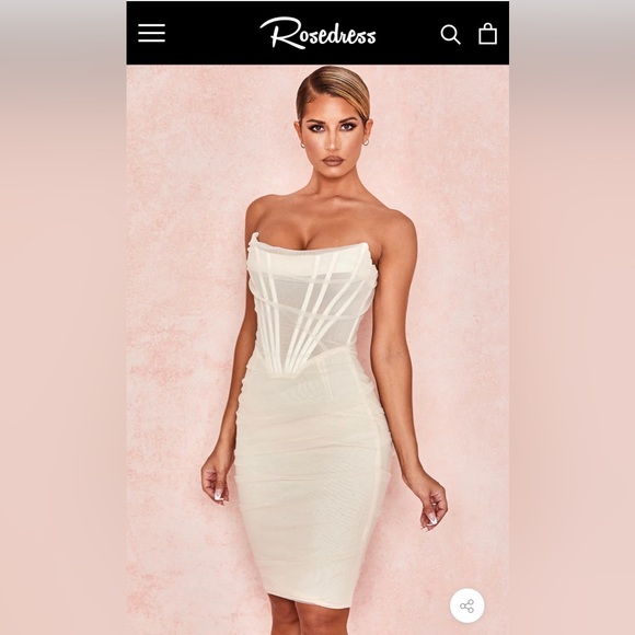 NWT White corset style dress from Rosedress - Picture 2 of 7